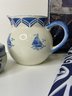 Nautical Pitcher And Box With Navy Tableclothes