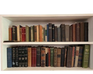 Two Shelves Of Vintage Books