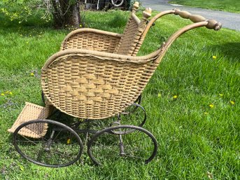 Antique Wicker Stroller