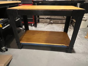 Work Bench With Wood Top 50x24x35