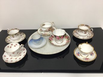 Collection Of China Tea Cups & Saucers Incl Copenhagen/ansley/queenshammersleyelizabethanqueen Anne