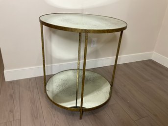 Mirrored Round Accent Table