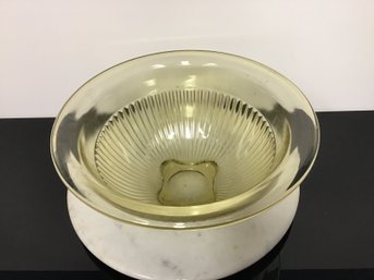 Vintage Federal Glass Yellow Nesting Mixing Bowl