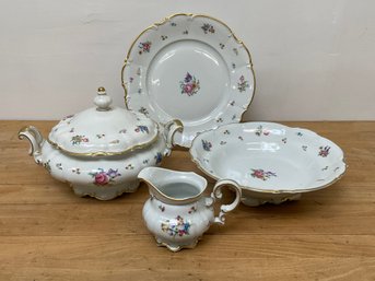 Antique Hutschenreuther Selb Bavaria China Serving Pieces Made In Germany