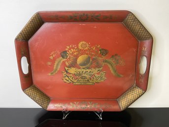 Great Tole Stenciled Tray By L.Hitchcock
