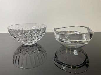 Two Crystal Bowls  One Signed Riedel (See Photos)