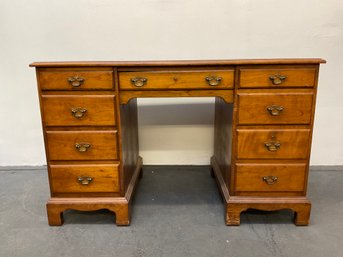 Stickley Vintage Chippendale Style Desk - Double Pedestal