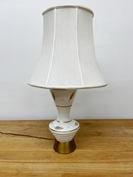 Vintage White And Gold Table Lamp