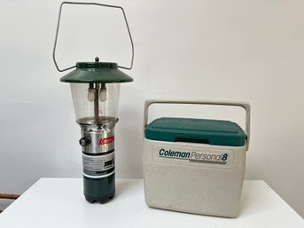 Coleman Propane  Lantern And A Small Travel Lunch  Cooler