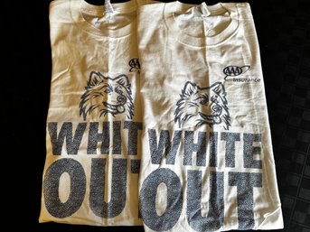 UCONN 2 White Out T-shirts Size L