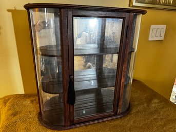 Antique Wall Hanging Curio Cabinet