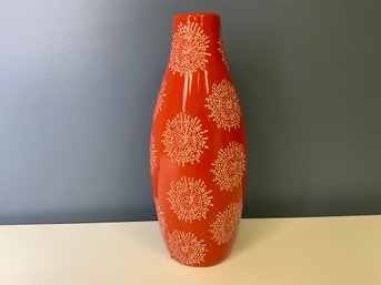 Orange And White Flower Vase