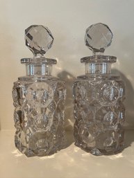 Two Vintage Crystal Decanters