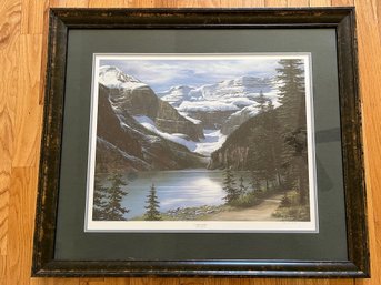 Framed Photograph Of Lake Louise In Banff National Park 30 X 26