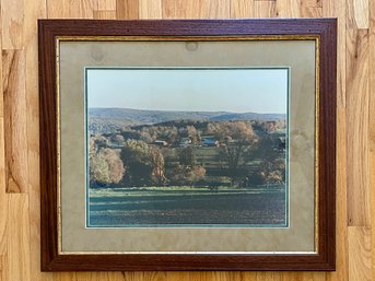 Framed Photograph Of Edward Platt Farm In Southbury, CT Late 1960s - 28.5 X 25