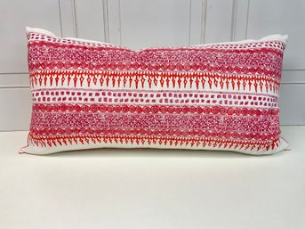 One Long  Orange And Pink Throw Pillows From John Ronshaw Home Textiles