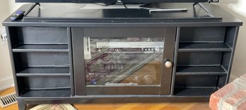 Black Wooden Entertainment Center TV Stand