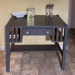 Antique Library Table Revitalized (ACCESSORIES NOT INCLUDED)