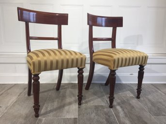 Two Formal Accent Chairs