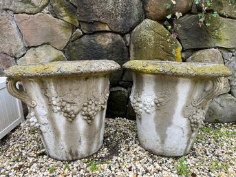 Pair Of Cement Planters