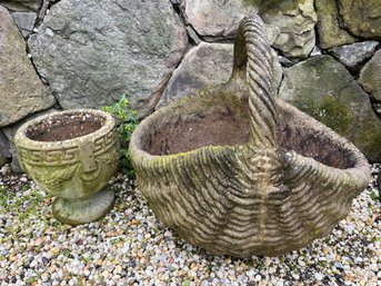 Two Cement Planters