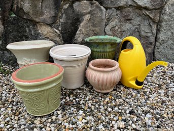 Flower Pots & Watering Can