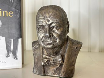 Winston Churchill Book & Bust