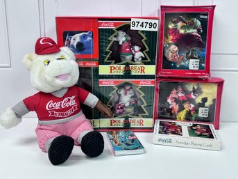 Coca Cola Stars Teddy Bear & Various Coca Cola Collectibles