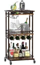 OKZEST 3 Tier Utility Rolling Storage Cart &