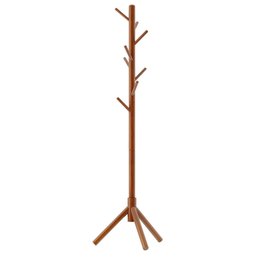 Wood Coat Rack Freestanding Coat Tree With 8 Hooks