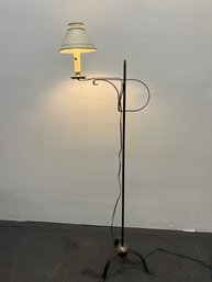 Adjustable Wrought Iron Swing Floor Lamp - 59' H