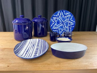 Beautiful Blue And White Storage And Serving Pieces