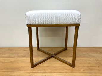 White Cushion Vanity Stool S/H 19'