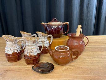 Brown Dripware Pottery