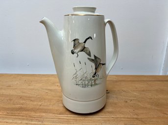 Porcelain Mallard Percolator.  The Hall China Company    No Cord East Liverpool Ohio  Catalogue No 5200