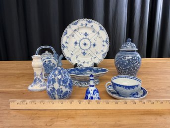 Diverse Blue And White Porcelain Pieces