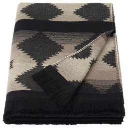 Black And Gray Throw 51x67