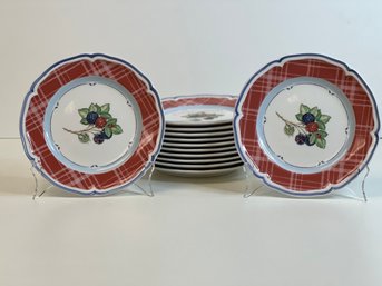 Villeroy & Boch 1748 Cottage Country Collection - Twelve Luncheon Plates