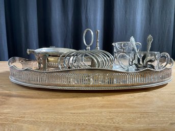 Collection Of Vintage Silver Plate