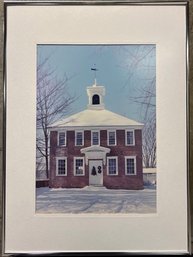 Framed Photograph Of Bullet Hill School In Southbury, CT