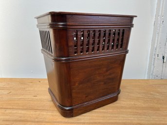 Wooden Paper Basket Made In Indonesia