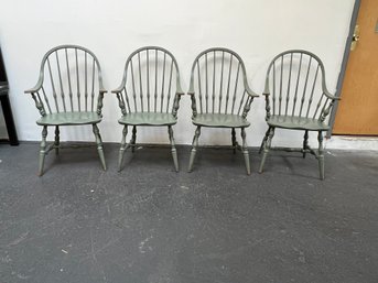 American Continuous Arm Windsor Style Arm Chairs