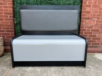 Grey And Black Sturdy Commercial Or Man Cave Bench 1 Of 2