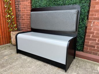 Grey And Black Sturdy Commercial Or Man Cave Bench 2 Of 2