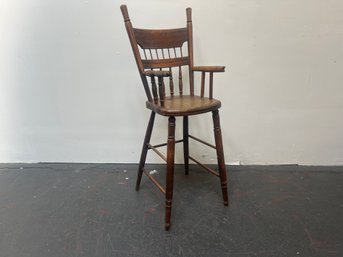 Vintage Oak Pressed Back  High Chair