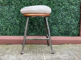 Vintage Metal Industrial Stool