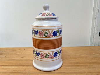 Terracotta Painted Canister