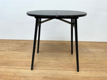 Black Oval Folding Table