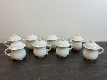 Tiny Covered Cups With Handles Made In France