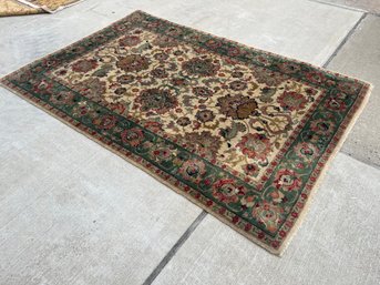 Indian Handmade Wool Throw Rug 71.5x48